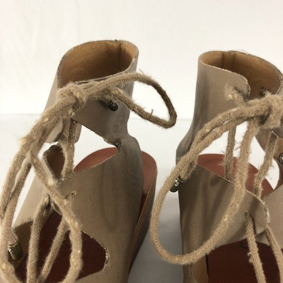 Lucky Brand Womens Shoes Hessina Gladiator Sandal Brown Lace Up Size 9 - Picture 3 of 7